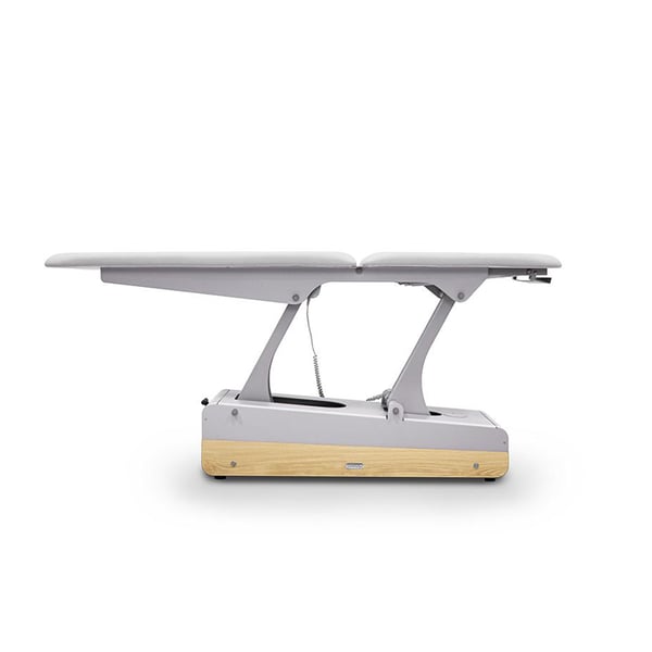 Marquesa elétrica SWOP 2L Starter Massage (cor branca): multidisciplinar, estofado sem costuras, motor para regular altura e rodas escamoteables