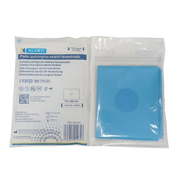 Panos cirúrgicos estéreis fenestrados (várias medidas)