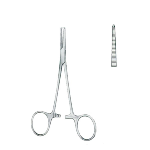 Pinza hemostática Halsted-Mosquito reta com dentes - (12,5 cms)