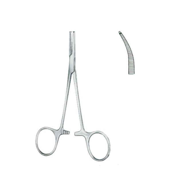 Pinza Hemostática Halsted-Mosquito Curva com Dentes Kinefis 12,5 cm