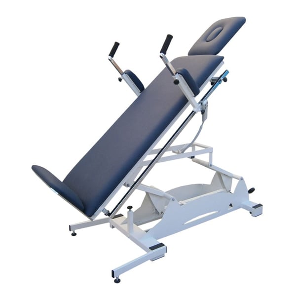 Plano inclinado Kinefis de dois corpos com cabeceira e pé removível, plataforma inteira abatible e varras laterais para cinchado