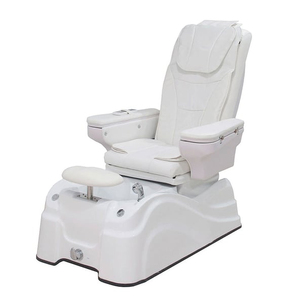 Cadeirão de pedicura Caln: Com dois motores, sistema de massagem cervical-dorsal-lumbar, bañera de pés, duche extensible e reprodutor mp3 (Duas cores)