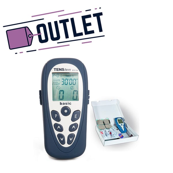 Tens Eco Basic: Eletroestimulador de 2 canais e 16 programas (TENS + EMS + Iontoforesis) - ÚLTIMA UNIDADE