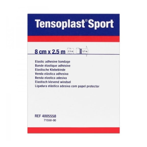 Tensoplast Sport 8 cm x 2,5 metros: Ligadura elástica adesiva porosa