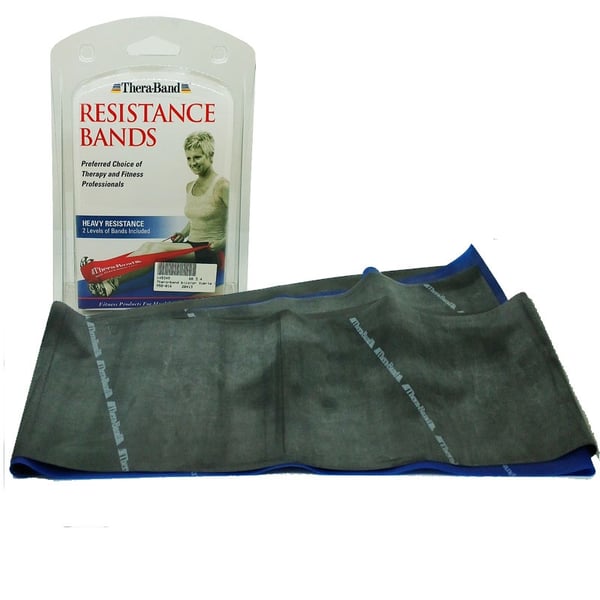 Thera Band Tricolor Forte - Pack 2 Fitas: Cor azul e preto