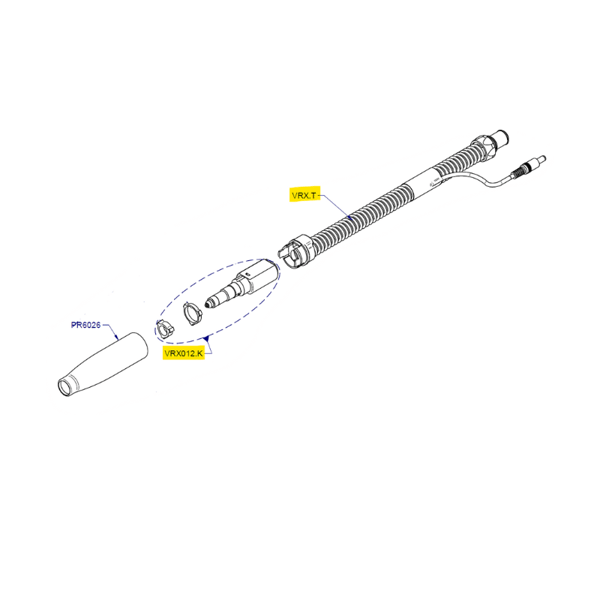 Grupo interno - Acessório peça de mão para Micromotor com Aspiração Kinefis Vortix com 40.000 r.p.m