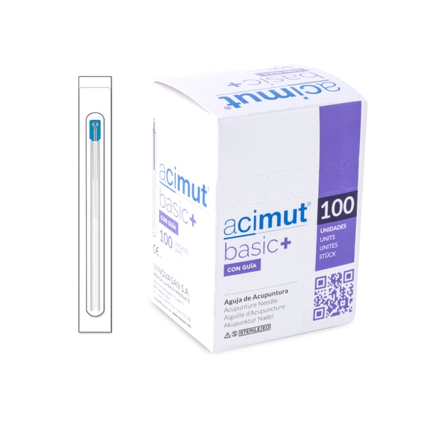 Agulha de Acupuntura - Tipo chinês com cabo de prata com cabeça e script (Acimut Basic+): A melhor relação qualidade - aprecio do mercado