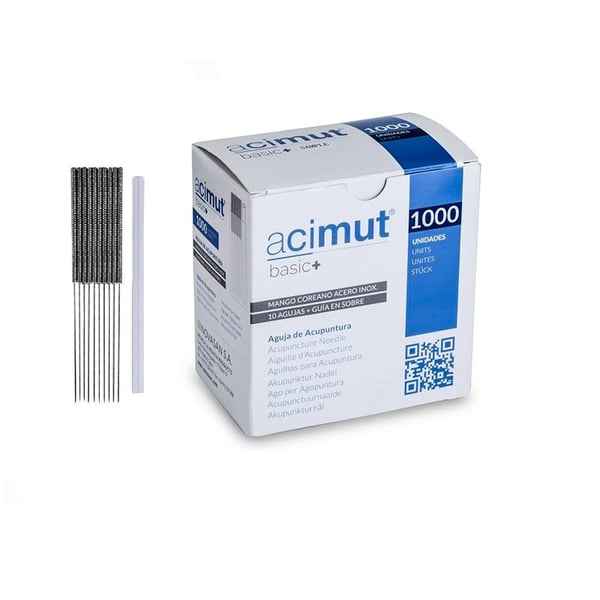 Agulha de aço siliconada com cabo coreano e script 1000 uds: saca 10 ud + 1guia