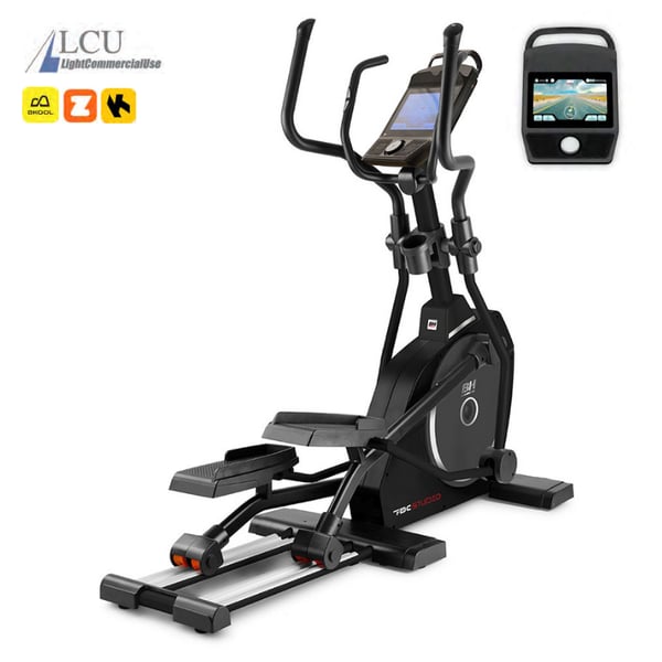 Bicicleta elíptica BH Fitness FDC20 TFT Multimédia G868BTFT: Para utentes altos ou de maior peso com ampla zancada de 51 cm