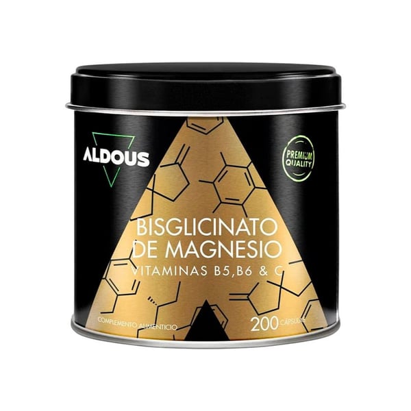 Bisglicinato de Magnésio com Vitamina B5, B6 e C Aldous (250 cápsulas)
