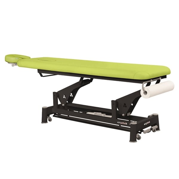 Marquesa elétrica Ecopostural: um corpo com estrutura de biela preta e cabeça T43 (70 x 188 cm)