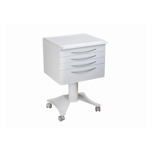 Carrinho móvel com rodas: contém quatro gavetas e encimera cerâmica
