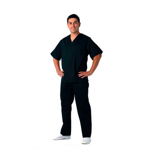 Casaca Sanitário Preta Unisex Kinefis. Tergal 200 gramas. Fabricação nacional