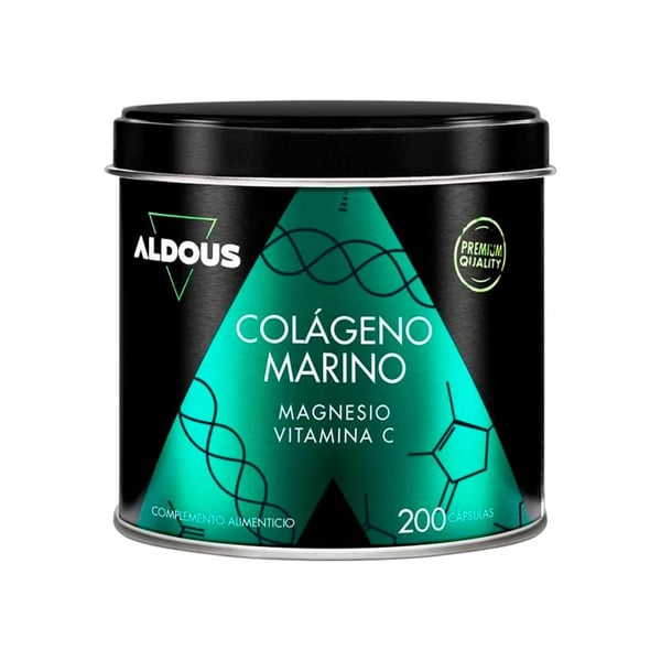 Colagénio Marinho Hidrolizado com Magnésio e Vitamina C Aldous (200 cápsulas)