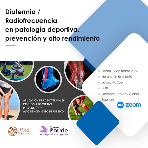 DIATERMIA RADIOFREQUÊNCIA EM PATOLOGIA DESPORTIVA, PREVENÇÃO E ALTO RENDIMENTO - VIA ZOOM - 9-3-2024