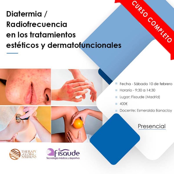 DIATERMIA RADIOFREQUÊNCIA EM TRATAMENTOS ESTÉTICOS E DERMATOFUNCIONALES - PRESENCIAL - 10-02-2024