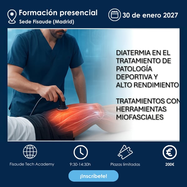 Diatermia / radiofrequência em patologia desportiva, prevenção e alto rendimento. Tratamento com ferramentas miofasciales  - PRESENCIAL - 30 janeiro 2027