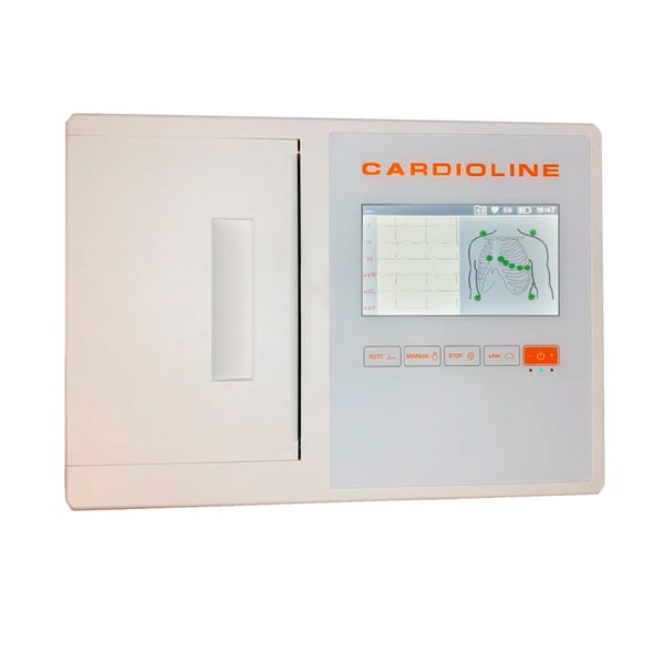 Electrocardiógrafo Cardioline ECG 200 L: com 12 canais de impressão e interpretação (Glasgow incluída)