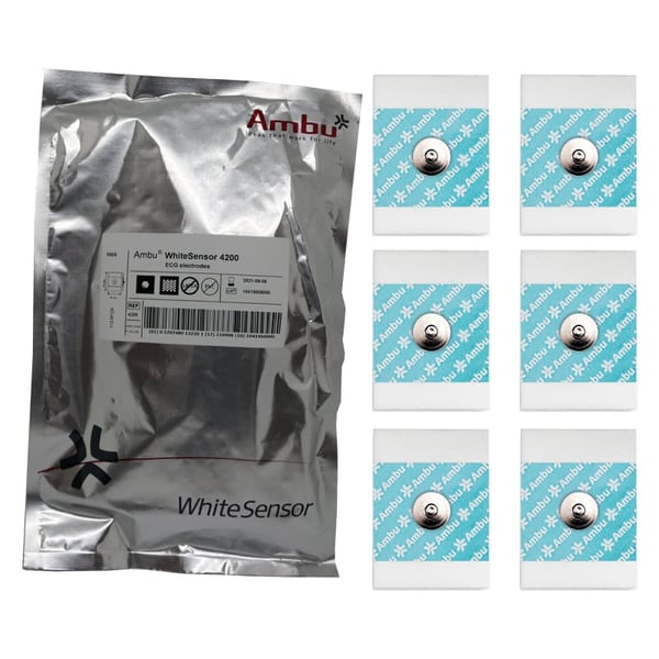 Elétrodo colchete de monitorização ECG - Gel Sólido - Tamanho Adulto - 28mm x 44mm (Saca 100 Unidades)