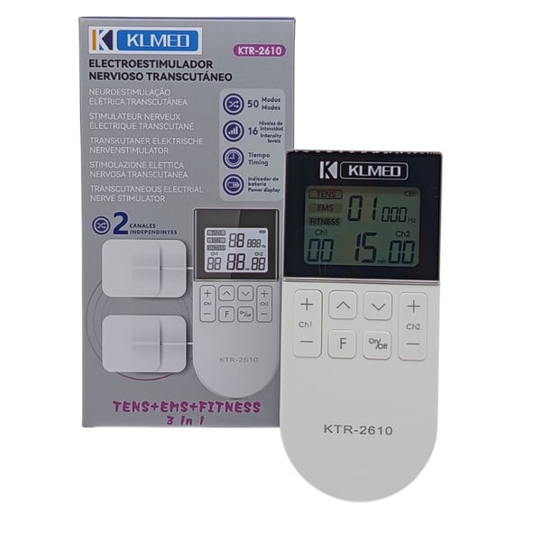 Eletroestimulador TENS-EMS 2 Canais para Dor e Recuperação KTR-2610