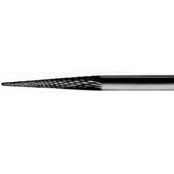 Fresa fabricada em carburo de Tungsteno 1521: Abrasão Média-Fina. Ideal para a finalização do desbastado de unhas