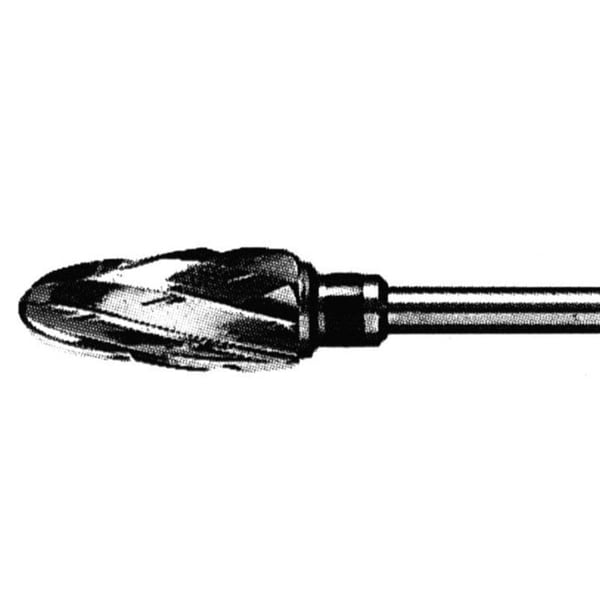 Fresa fabricada em carburo de Tungsteno 1591: Abrasão Grossa. Ideal para o desbaste forte e agressivo de unhas