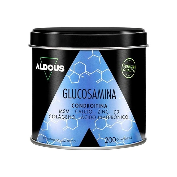 Glucosamina com Condroitina, MSM, Vitaminas e Minerais Aldous (200 comprimidos)