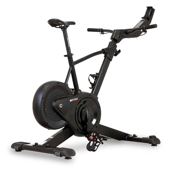 Bicicleta indoor BH Exercycle V2: Smart Bike que oferece uma ergonomía e um feeling postural muito similar à da bicicleta de montanha (MTB)