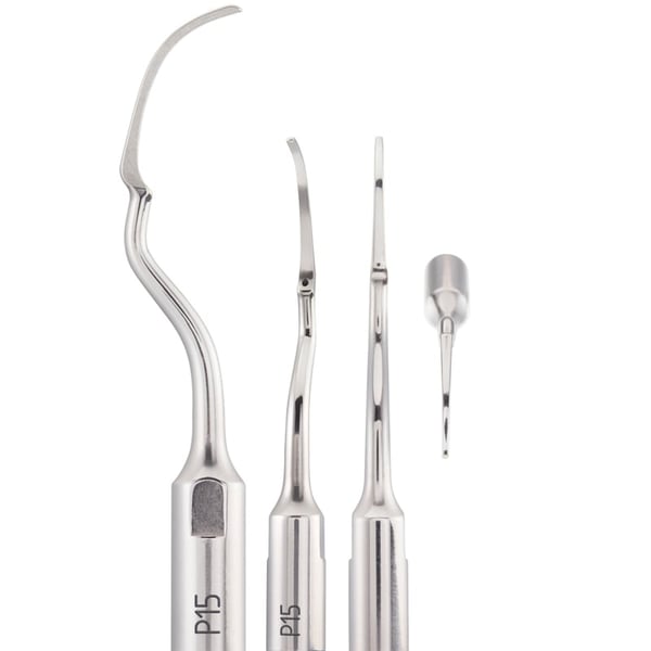 Insert P15: Cureta dental com superfície redonda ideal nas áreas frontal e canina