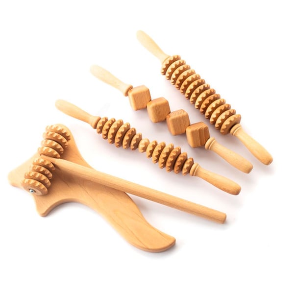 Kit de maderoterapia corporal anticelulítica (cinco elementos)
