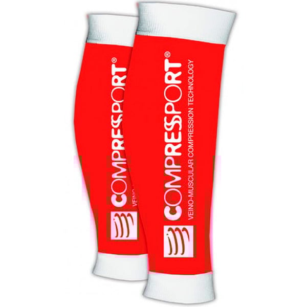 Compressport R2 - Médias de compressão pantorrillera - Cor Vermelha
