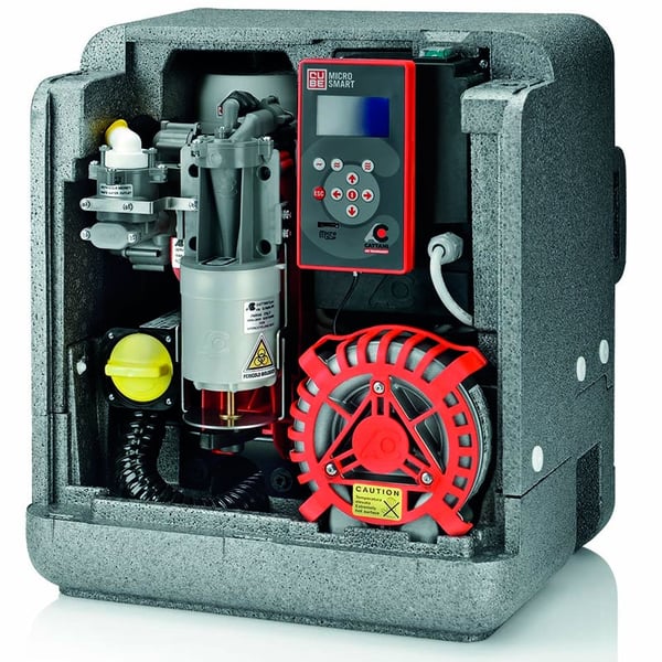 Sistema de aspiração Micro Smart Cube Cattani com separador de amalgama, insonorizado e conectividade WiFi