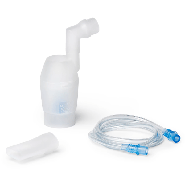 Set de acessórios para nebulizador Omron C101 Essential: kit nebulizador, cano de ar e boquilha