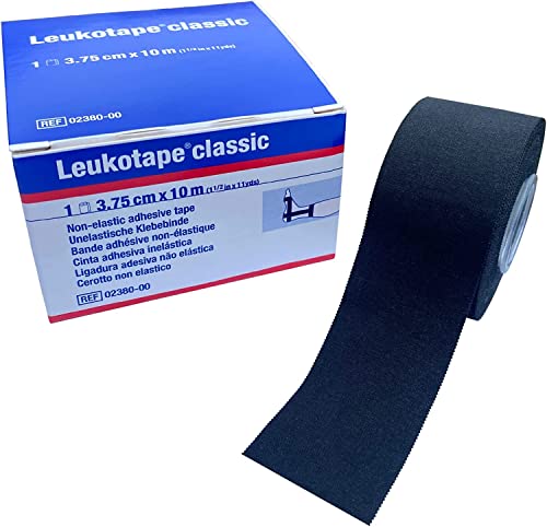 Leukotape Classic Fita Elástica Adesiva 3,75 cm x 10 metros: Cor Preta