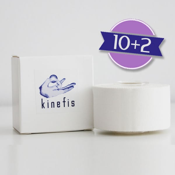 OFERTA 10+2: Tape Kinefis Excellent cor Branco 3,75 cm x 10 m