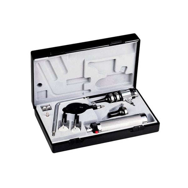 Cabo para pilhas tipo C com reostato, especulo nasal 9mm Riester econom, de vazio 2,7V