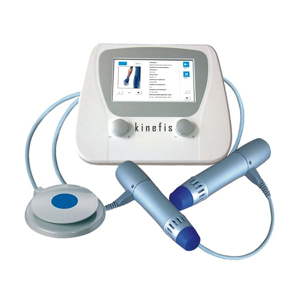 Ondas de choque radial Kinefis Plus: Portátil, com acelerador electromagnético e pedal mãos livres. Mala de transporte de presente - OCASIÃO