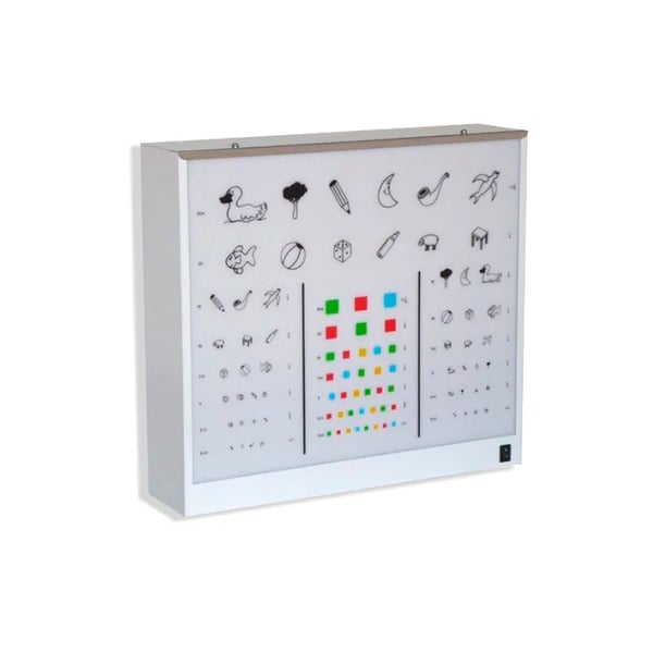 Optotipo infantil Wecker (cor branca)