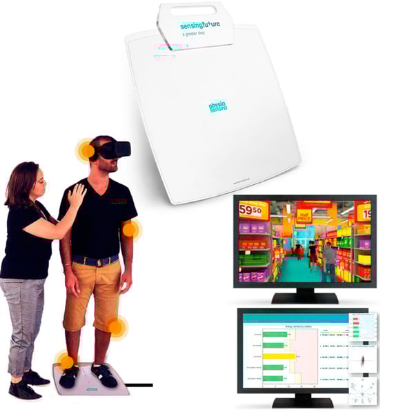 PhysioSensing VERTIGO PLUS: Plataforma baropodométrica + Software Equilíbrio + Software Realidade Virtual (VR)