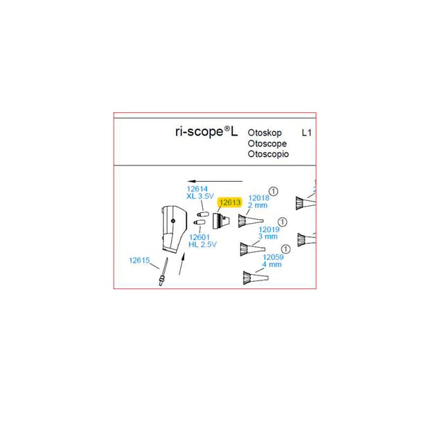 Adaptador para o otoscopio L1, ri-scope