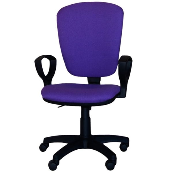 Cadeira ergonómica giratória Udine Economy: Com estrutura preta, reposabrazos e estofado Baly (têxtil), Bonday ou pele ecológica