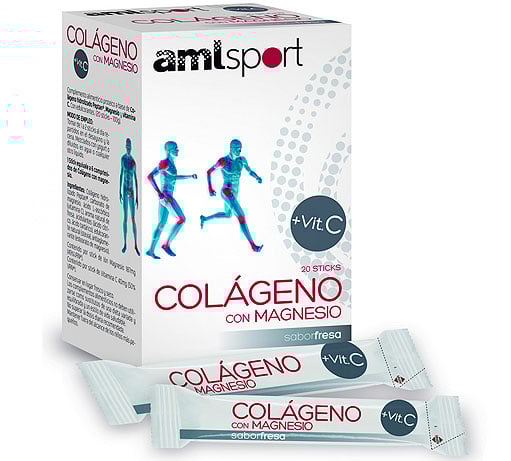 Colageno com Magnésio em Stick Sabor Fresa Aml Sport