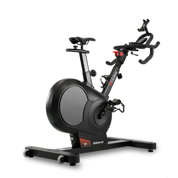 Bicicleta indoor BH Fitness Xcalibur EMS: Smart Bike com sistema EMS com mudanças no manillar que oferece um treinamento 100% silencioso