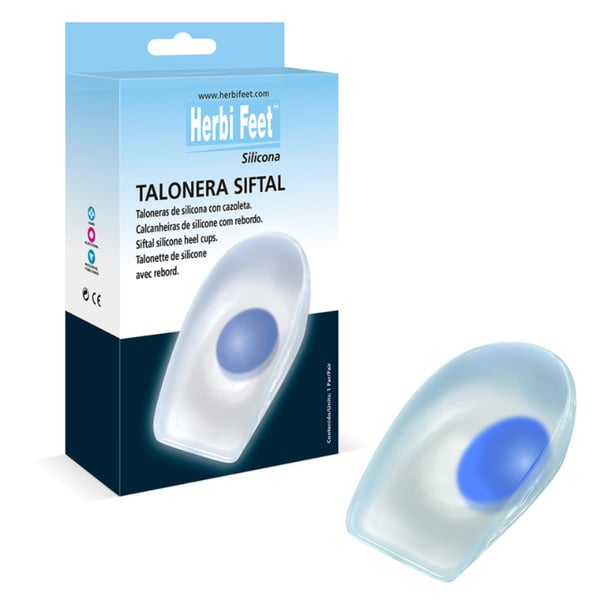 Talonera Siftal Cazoleta Silicona Espolón Lateral (três medidas disponíveis)