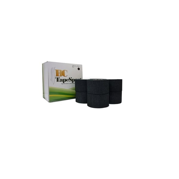 Tape Kinefis Sport 3,8cm x 10m: Ligadura inelástica desportiva (cor preta - unidade)