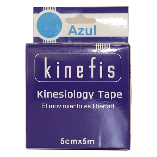 Banda Neuromuscular - Kinefis Kinesiology Tape Azul 5 cm x 5 metros