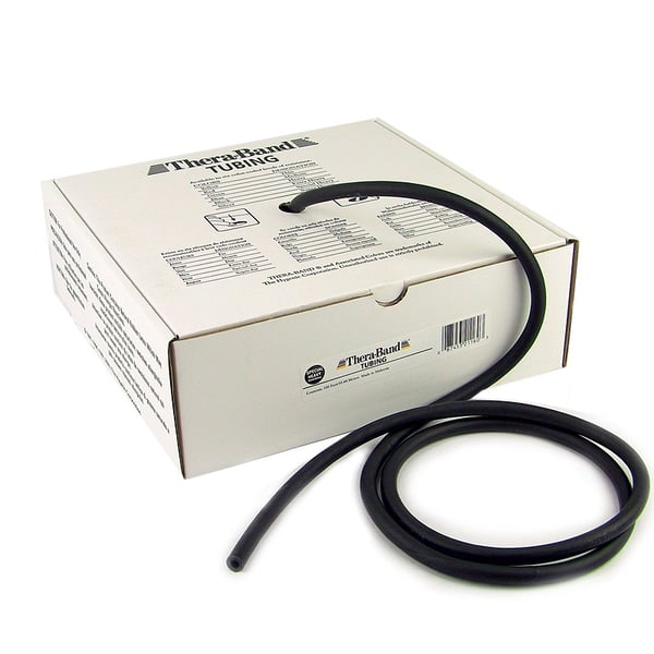 Thera Band Tubing 7.5m: Canos de Látex de Resistência Forte Especial - Cor Preta