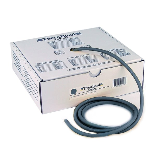 Thera Band Tubing 7.5m: Canos de Látex de Resistência Atlética - Cor Prata