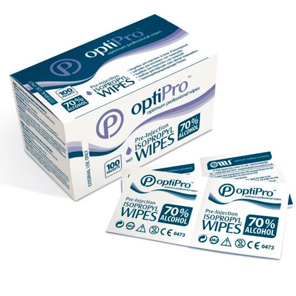 Toallita desinfetante para punção Caixa 100ud