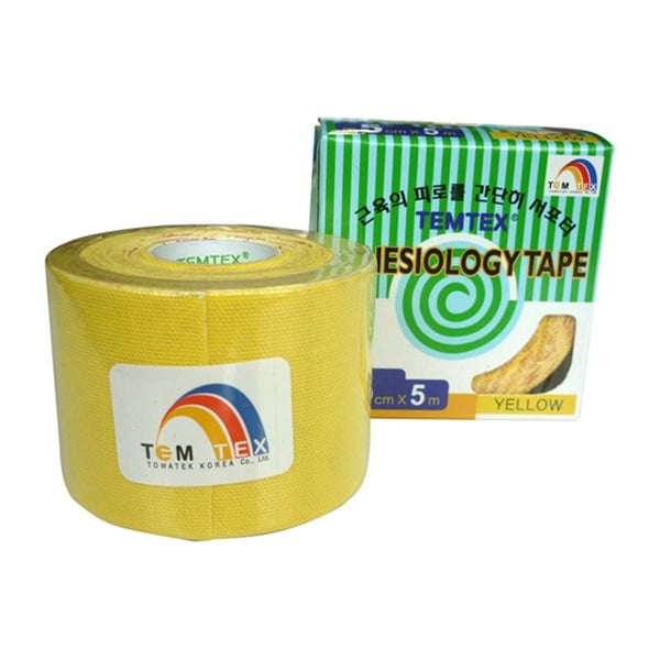 Temtex Kinesiology tape cor amarelo (5cm x 5m)
